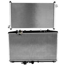 Luxfineparts 13126544 Radiator And Ac Condenser Cooling Kit For 1998-2002 Honda Accord 2.3l