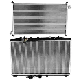 13126544 Luxfineparts Radiator And Ac Condenser Cooling Kit For 1998-2002 Honda Accord 2.3l