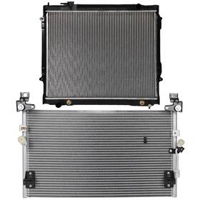 Luxfineparts 13126550 Radiator And Ac Condenser Cooling Kit For 1998-2004 Toyota Tacoma