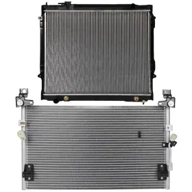 13126550 Luxfineparts Radiator And Ac Condenser Cooling Kit For 1998-2004 Toyota Tacoma