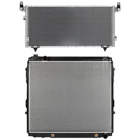 Luxfineparts 13552109 Aluminum Radiator And Ac Condenser Cooling Kit For Toyota Tundra 2004-2006 4.7l