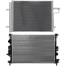 13552139 Luxfineparts Radiator And Ac Condenser Cooling Kit For Ford C-max 2.0l 2013-2015 2016 2017 2018