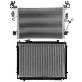 Luxfineparts 13552167 Radiator And Ac Condenser Cooling Kit For Toyota Tacoma 1995-2004 Manual Trans