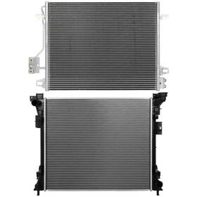 Luxfineparts 13552196 Radiator And Ac Condenser Cooling Kit For Dodge Grand Caravan 2008-2019
