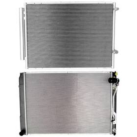 Luxfineparts 13582970 Aluminum Radiator And Ac Condenser Cooling Kit For Toyota Sienna 3.3l V6 2006