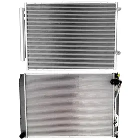 13582970 Luxfineparts Aluminum Radiator And Ac Condenser Cooling Kit For Toyota Sienna 3.3l V6 2006