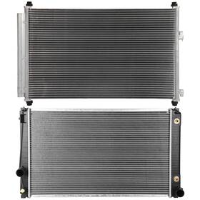Luxfineparts 13582988 Aluminum Radiator And Ac Condenser Cooling Kit For Toyota Rav4 2006-2010 2011 2012