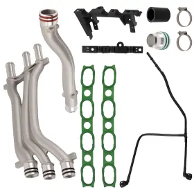 94810604907 Maxpeedingrods Dx2t5p Coolant Distribution Set For Porsche Cayenne 4.5l V8 2003-2006