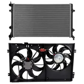 11045384 Maxpower-carparts Cooling Fan And Radiator Kit For 11-2013 Volkswagen Jetta 13 Beetle 2.5 L5 2480cc