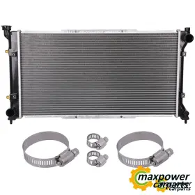 11058223 Maxpower-carparts Aluminum Radiator 1839 With Oil Hose Clamps Kit For 95-99 Subaru Legacy 2.2l H4