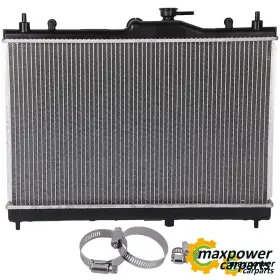 11059972 Maxpower-carparts Radiator With Oil Hose Clamps Kit Front For 2007-12 Nissan Versa 1.8l 4-door L4