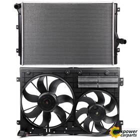 Maxpower-carparts 11617593 Radiator Cooling Fan Kit For 13-14 Volkswagen Beetle 08-09 Audi Tt Quattro 2.0l