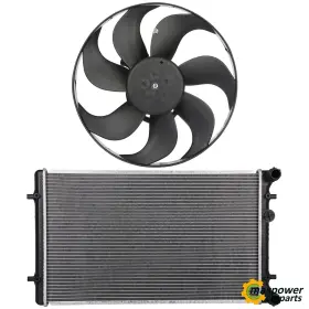 11694878 Maxpower-carparts Radiator Cooling Fan Kit For 99-04 Vw Golf Jetta 00-02 Audi Tt Quattro Sohc 2.0l