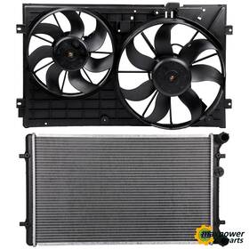 Maxpower-carparts 11694888 Radiator Cooling Fan Kit For 2005-06 Audi Tt Quattro 03-06 Vw Golf 2.0l 1.4l Gas