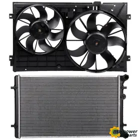 11694888 Maxpower-carparts Radiator Cooling Fan Kit For 2005-06 Audi Tt Quattro 03-06 Vw Golf 2.0l 1.4l Gas