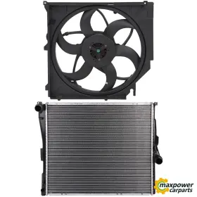 11694890 Maxpower-carparts Radiator Cooling Fan Kit Electric For 2004 2005 2006 Bmw X3 2.5l 3.0l Gas Dohc