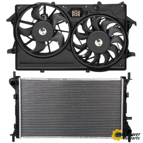 11699555 Maxpower-carparts Engine Radiator Cooling Fan Kit Replacement For 2000-02 Ford Focus Sohc Gas 2.0l