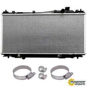 Maxpower-carparts 11792457 Radiator With Universal Oil Hose Clamps Kit For 01-05 Acura El Honda Civic 1.7l