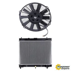 11851655 Maxpower-carparts New Cooling Fan And Aluminum Radiator Kit For 2006-2013 Toyota Yaris 1.5l Gas Dohc