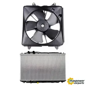 11851661 Maxpower-carparts New Cooling Fan And Aluminum Radiator Kit For 2006-2011 Honda Civic 1.8l Sohc Gas