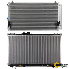 11892803 Maxpower-carparts New Aluminum Radiator And Ac Condenser Cooling Kit For 01-2005 Lexus Is300 3.0l L6