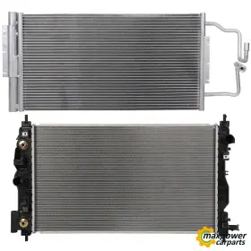 12274649 Maxpower-carparts New Aluminum Radiator And Ac Condenser Cooling Kit For 2012-2013 Chevy Impala 3.6l