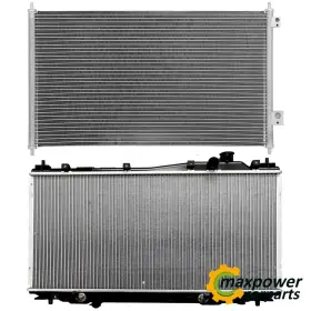 12274658 Maxpower-carparts New Radiator And Ac Condenser Cooling Kit For 2001-2005 Acura El Honda Civic 1.7l