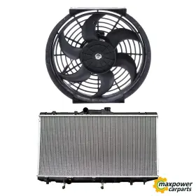 12275938 Maxpower-carparts New Cooling Fan And Radiator Kit For 1993-1997 Toyota Corolla 1.6l 1587cc L4 Gas