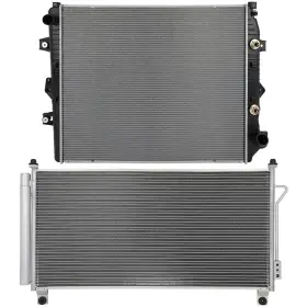 13477705 Maxpower-carparts 1x Radiator And Ac Condenser Cooling Kit For Chevrolet Silverado 2500 3500 Hd