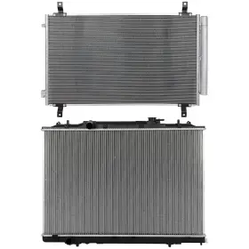 13477712 Maxpower-carparts Aluminum Radiator And Ac Condenser Cooling Kit For 2017-2019 Honda Ridgeline