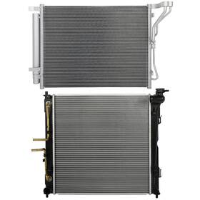 Maxpower-carparts 13477716 Aluminum Radiator And Ac Condenser Cooling Kit For 2011-2015 Kia Optima 2.0l
