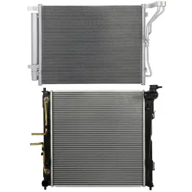 13477716 Maxpower-carparts Aluminum Radiator And Ac Condenser Cooling Kit For 2011-2015 Kia Optima 2.0l