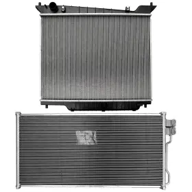 13477742 Maxpower-carparts Aluminum Radiator And Condenser Cooling Kit For 2004 Lincoln Navigator 5.4l
