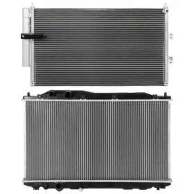 13484254 Maxpower-carparts Aluminum Radiator And Ac Condenser Cooling Kit For 2006-2011 Acura Csx Sedan 2.0l