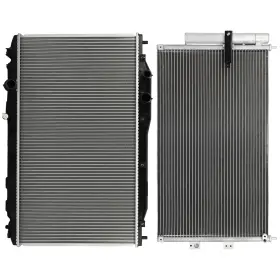 13492230 Maxpower-carparts Aluminum Radiator And Ac Condenser Cooling Kit For 2006-2011 Honda Civic