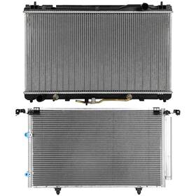 Maxpower-carparts 13492245 Aluminum Radiator And Ac Condenser Cooling Kit For 2004-2008 Toyota Solara