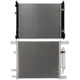 Maxpower-carparts 13492259 Aluminum Radiator And Ac Condenser Cooling Kit For 2012-2019 Nissan Versa Sedan
