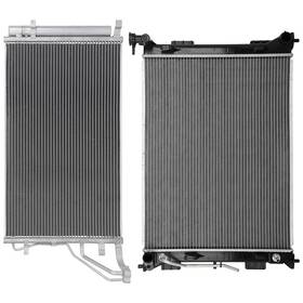 Maxpower-carparts 13492266 Aluminum Radiator And Ac Condenser Cooling Kit For 2016-2018 Kia Optima Sedan