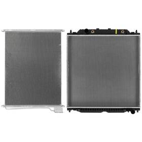 Maxpower-carparts 13494852 Aluminum Radiator And Ac Condenser Cooling Kit For 05-07 Ford F-250 Super Duty