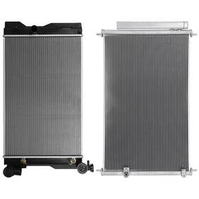 Maxpower-carparts 13496128 Aluminum Radiator And Ac Condenser Cooling Kit For Toyota Corolla 2009-2015 1.8l