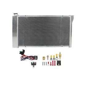 Menbager 11232040 For Chevy C10/20/30 Pickup Suburban 1967 1968-72 4 Row Radiator Fan Shroud Cc369