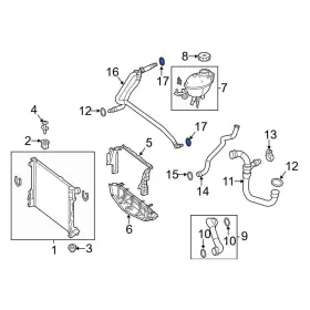 269976945 Mercedes-benz Oe For E63 Amg S 14-16 Engine Coolant Overflow Hose O-ring