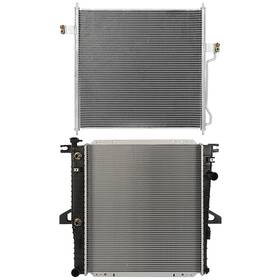 Mirror-zone 12718988 Aluminum Radiator And Condenser Cooling Kit For 1998-2001 Ford Explorer 4.0l