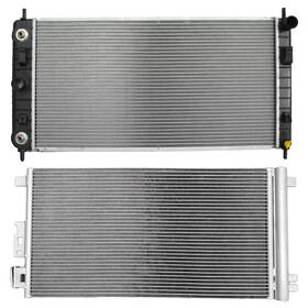 Mirror-zone 13908931 Aluminum Radiator And Ac Condenser Cooling Kit For 2011-2012 Chevrolet Malibu 3.6l