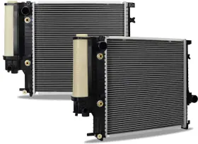 R1295-at Mishimoto Silver Plastic End-tank Radiator For 92-99 Bmw E36 318i/is/ti