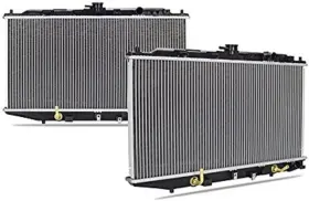 R886-at Mishimoto Plastic End-tank Radiator For 1988-91 Honda Civic/crx Silver