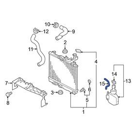 Mitsubishi Oe Ms600623 For Lancer 04-15 Engine Coolant Reservoir Hose