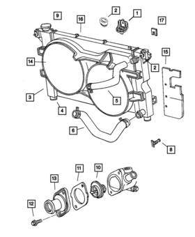 Mopar 04677524aa Genuine Engine Cooling Radiator 4677524aa