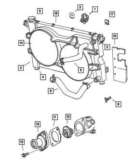04677524aa Mopar Genuine Engine Cooling Radiator 4677524aa
