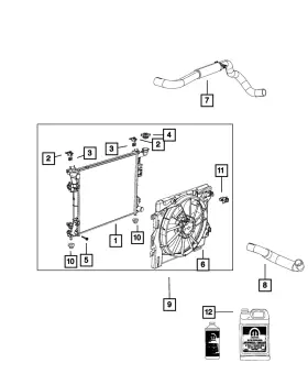 04678000aa Mopar Genuine Radiator Bracket 4678000aa